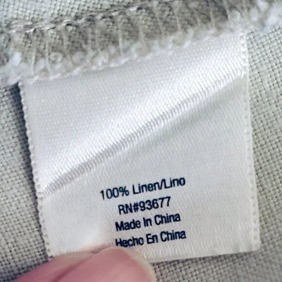 St. John's Bay 100% Linen Skirt Cottagecore Beachy Boho Tiered Peasant Size L - Picture 6 of 14